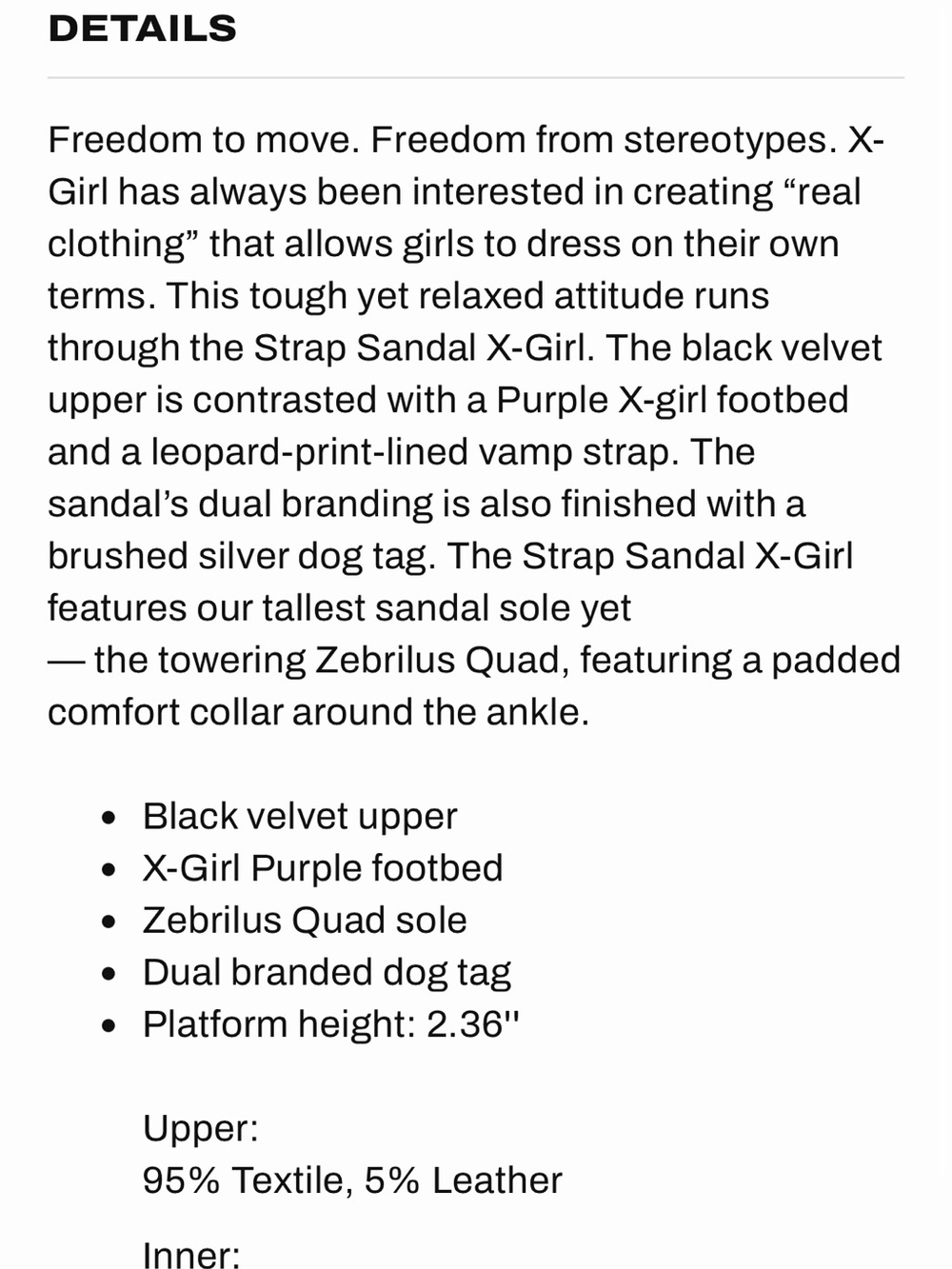 RARE X-Girl Dr. Martens Collab Black Velvet and Purple Platform Sandals - Picture 8 of 8